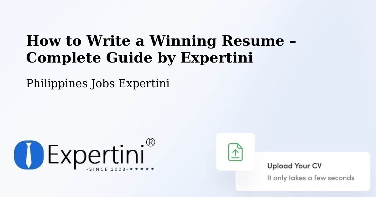 Resume Writing Guide for Job Seekers – Santol - Santol, Philippines Jobs Expertini
